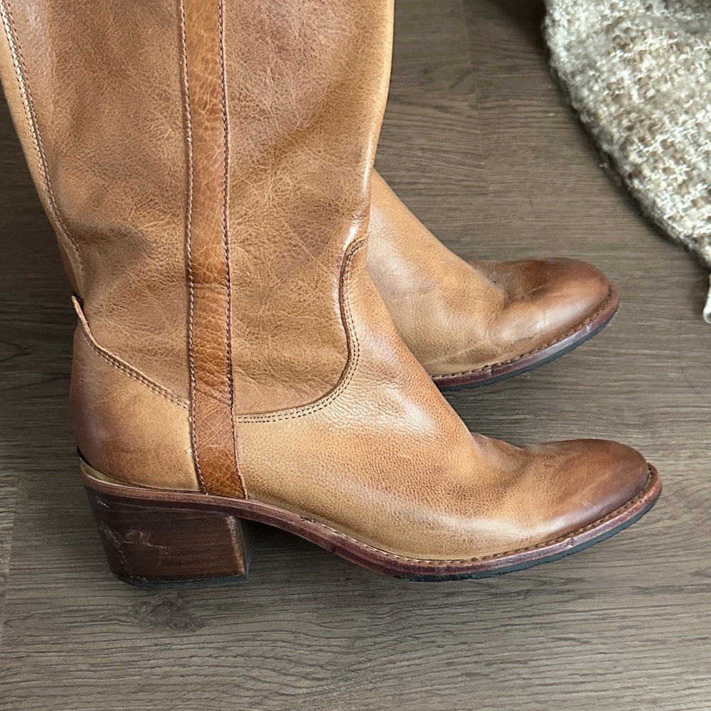 Donald J. Pliner Tan Leather Boots - Picture 6 of 8